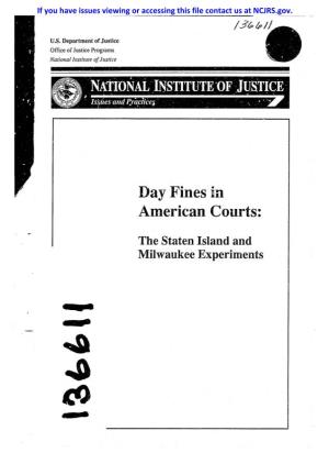 Day Fines in American Courts