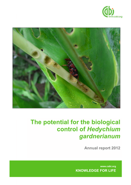 The Potential for the Biological Control of Hedychium Gardnerianum