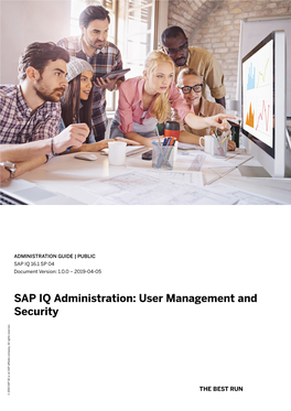 SAP IQ Administration: User Management and Security Company
