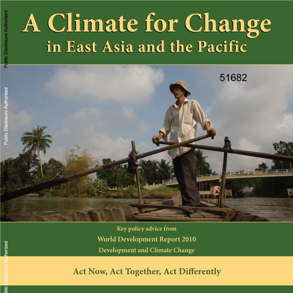 World Development Report 2010 Development and Climate Change