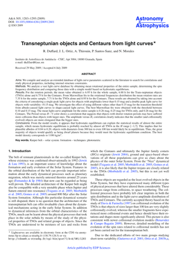 Transneptunian Objects and Centaurs from Light Curves