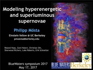Modeling Hyperenergetic and Superluminous Supernovae