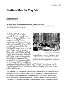 Stalin's Man in Mayfair