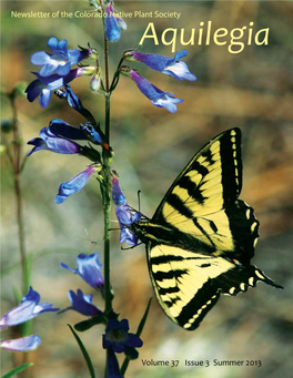 Newsletter of the Colorado Native Plant Society Volume 37 Issue 3
