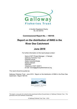 Report on the Distribution of INNS in the River Dee Catchment