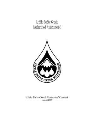 Little Butte Creek Watershed Assessment