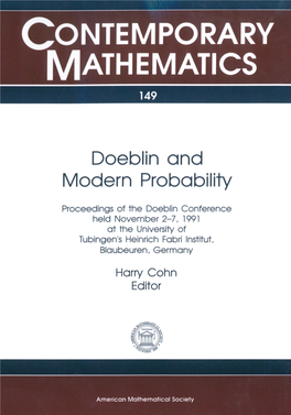 Doeblin and Modern Probability