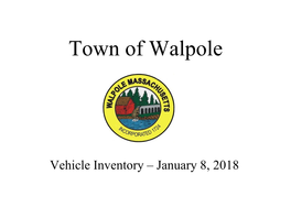 Town Vehicle Inventory 2018