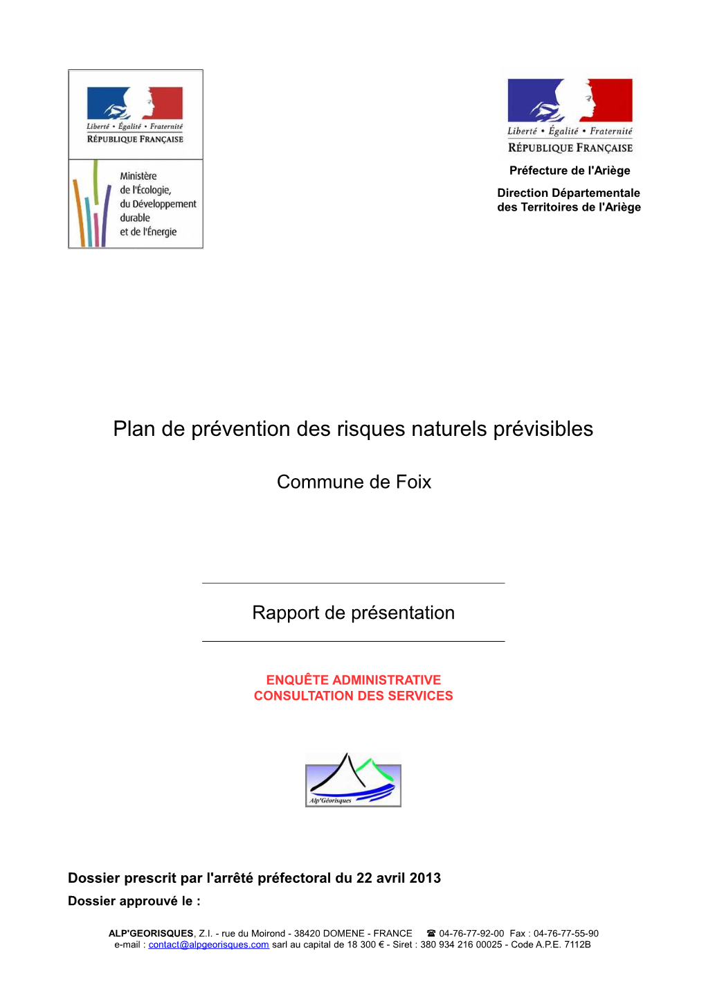 Plan De Prévention Des Risques Naturels Prévisibles