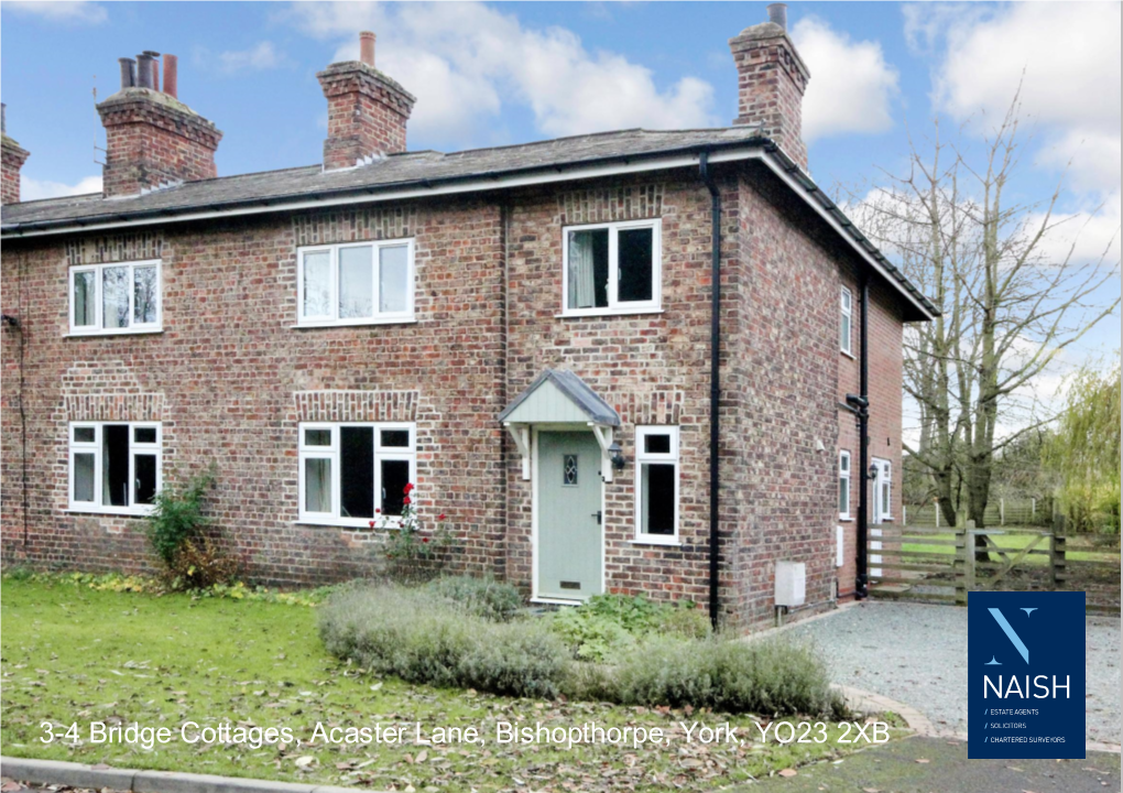 3-4 Bridge Cottages, Acaster Lane, Bishopthorpe, York, YO23 2XB