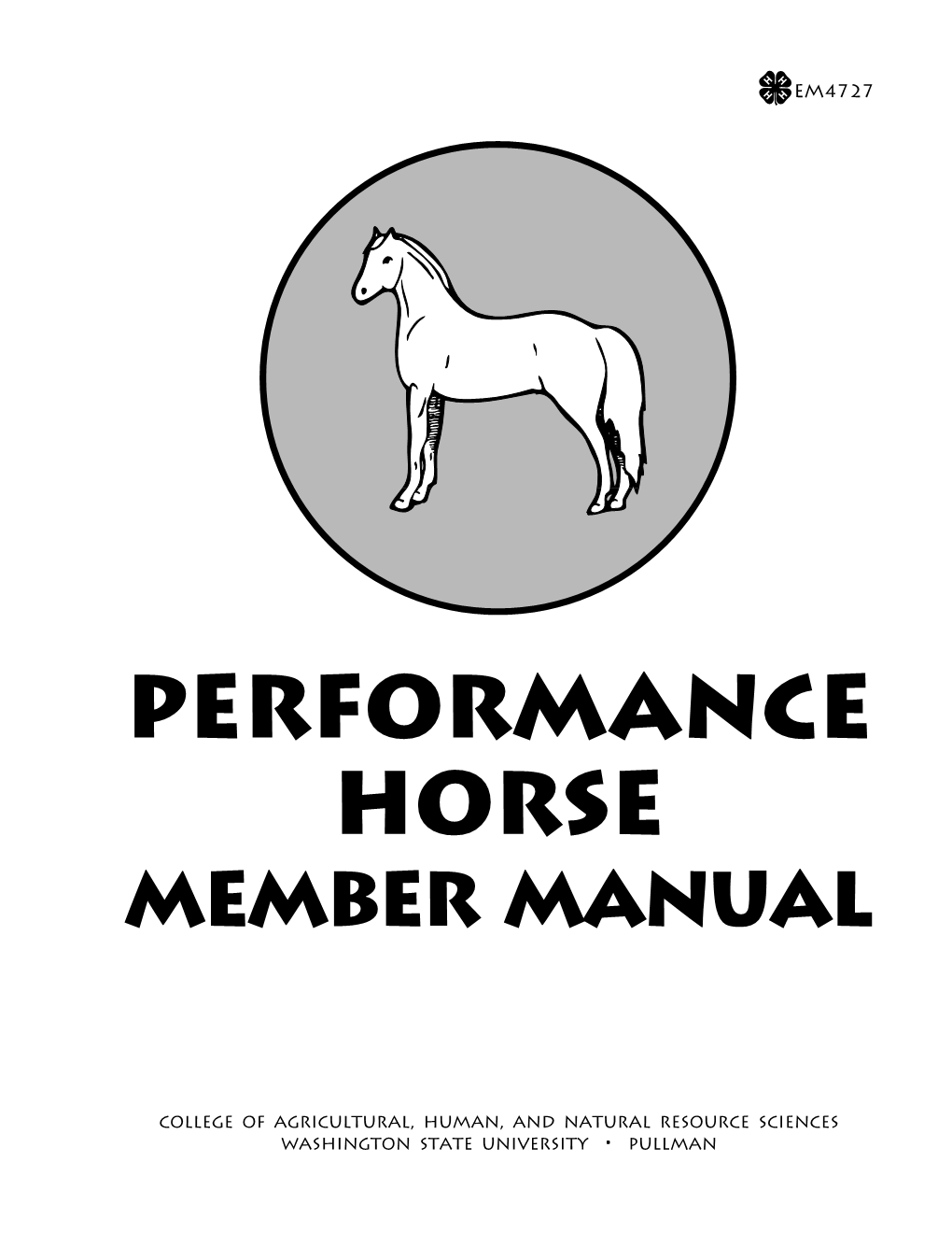 Performance Horse MEMBER MANUAL