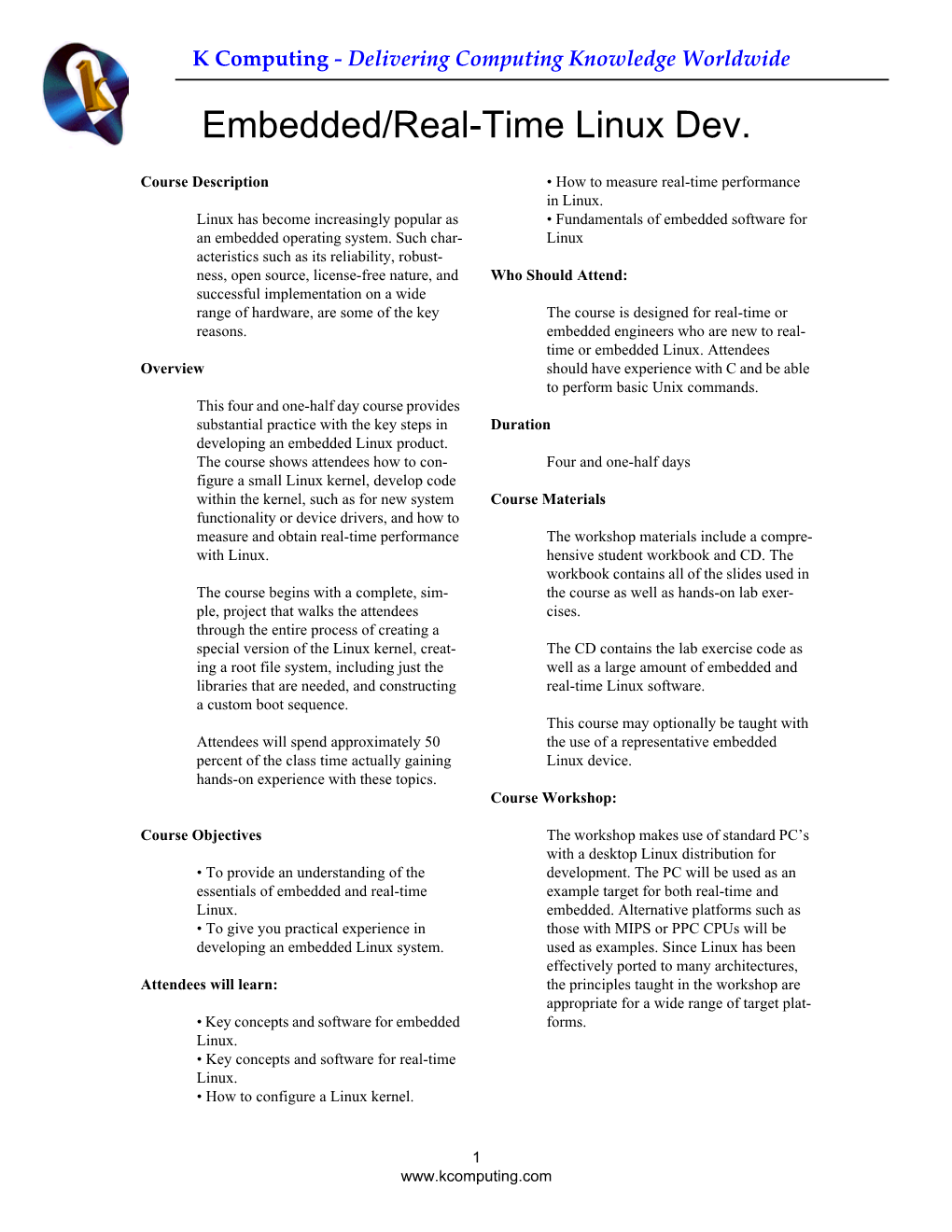 Embedded/Real-Time Linux Dev