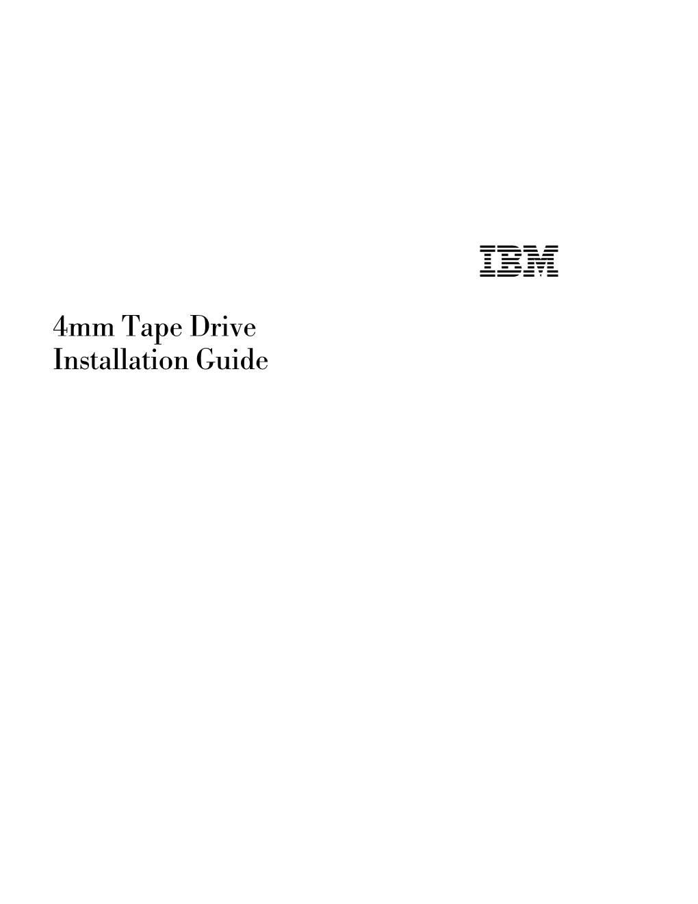 4Mm Tape Drive Installation Guide