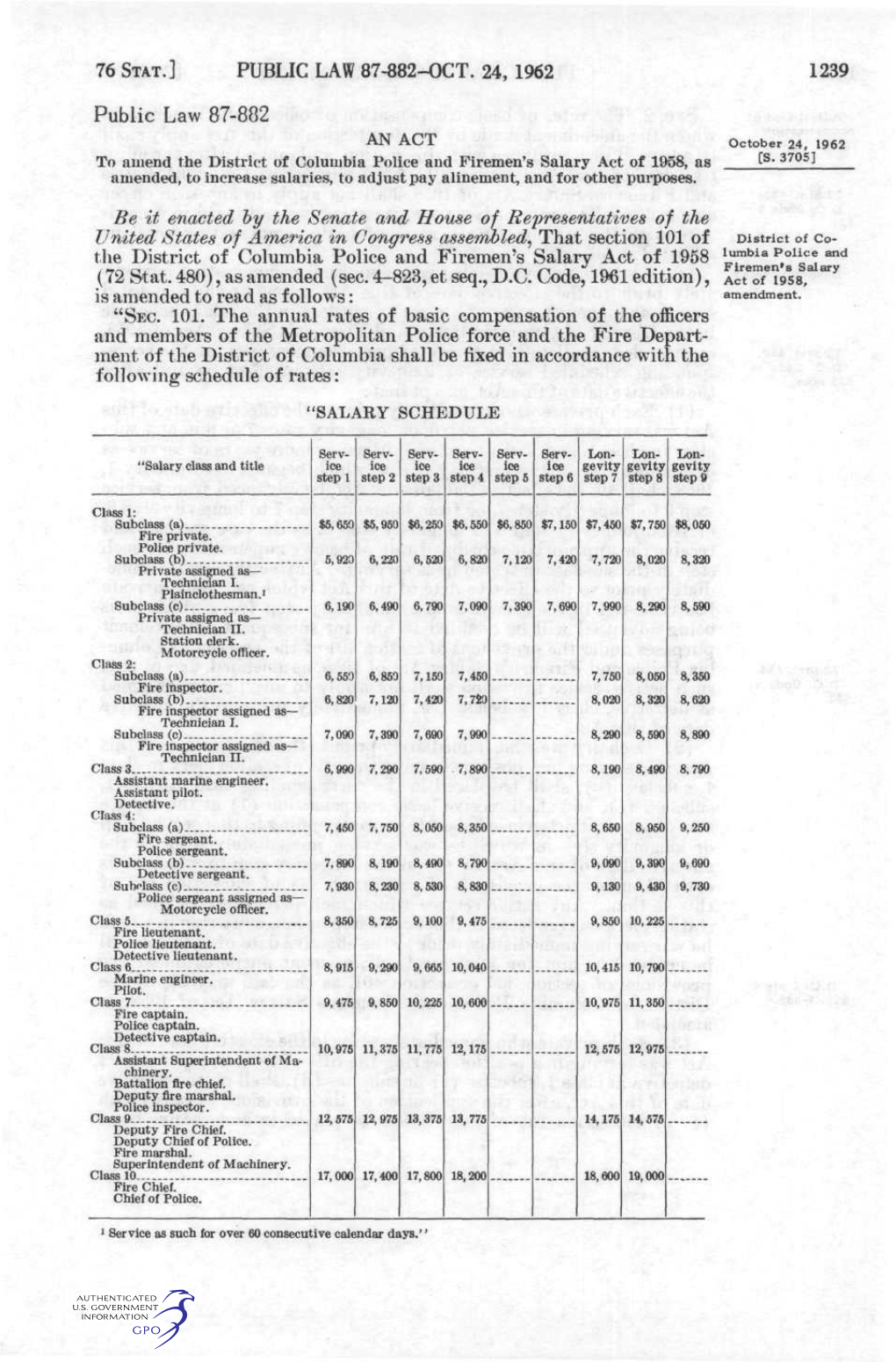 PUBLIC LAW 87-882-OCT. 24, 1962 1239 Public Law 87