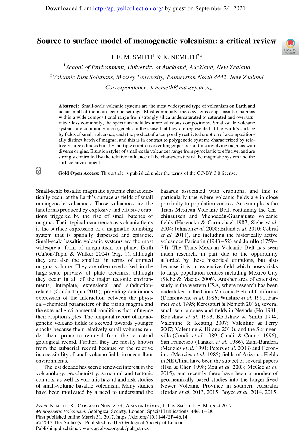 Source to Surface Model of Monogenetic Volcanism: a Critical Review