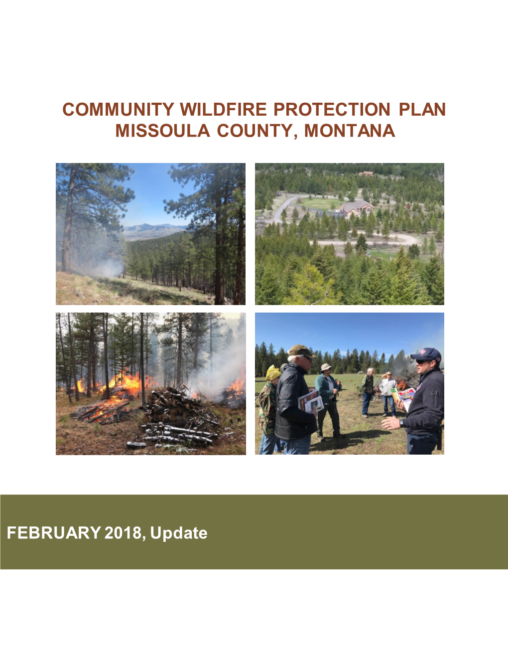 Community Wildfire Protection Plan Missoula County, Montana