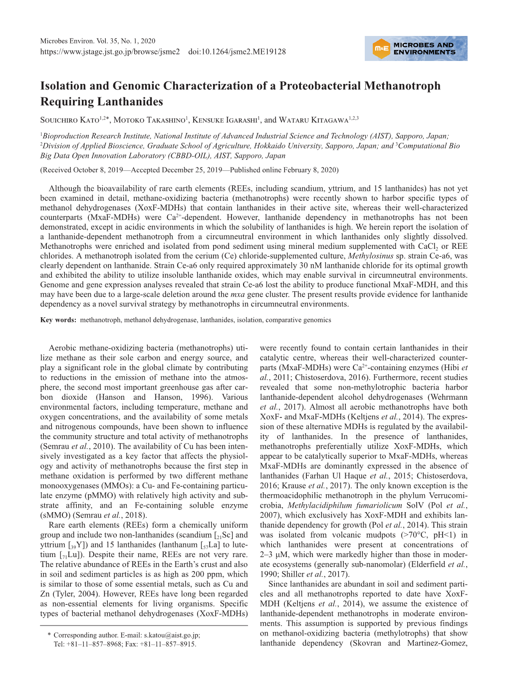 Isolation and Genomic Characterization of A