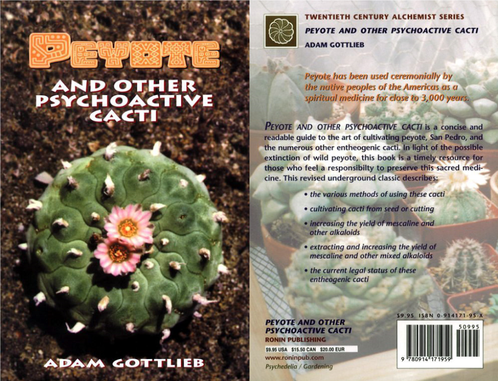 Adam Gottlieb : Peyote and Other Psychoactive Cacti