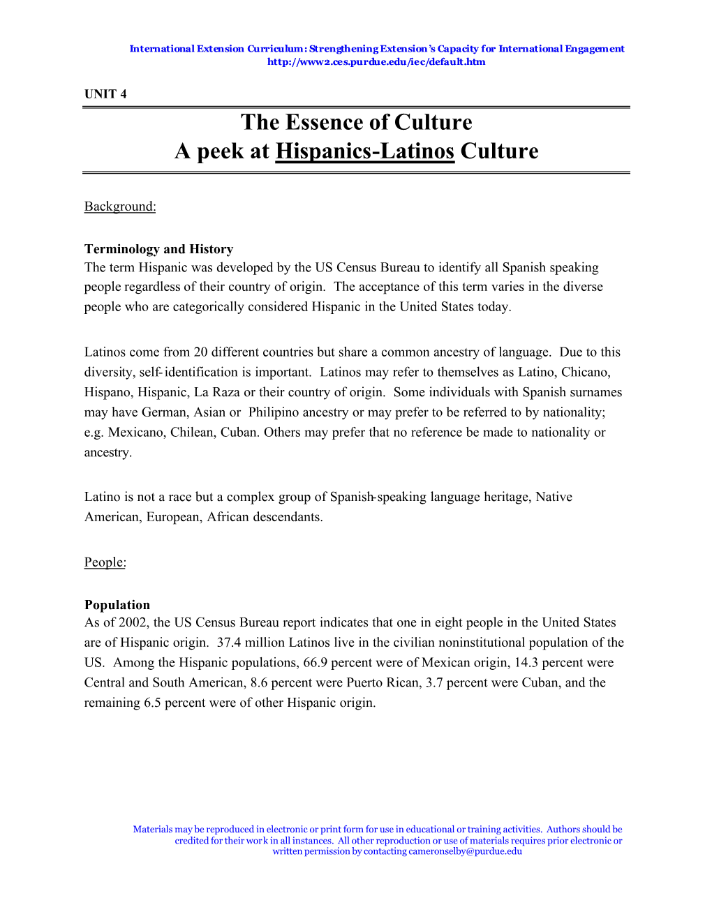 The Essence of Culture a Peek at Hispanics-Latinos Culture