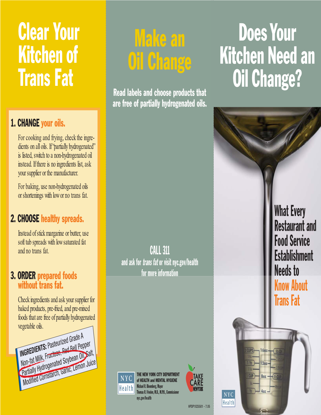 Make an Oil Change Clear Your Kitchen of Trans