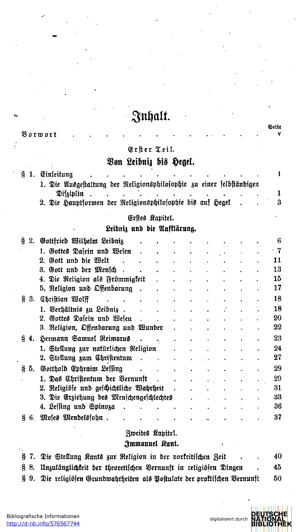 Inhalt. S-Ite Vorwort V