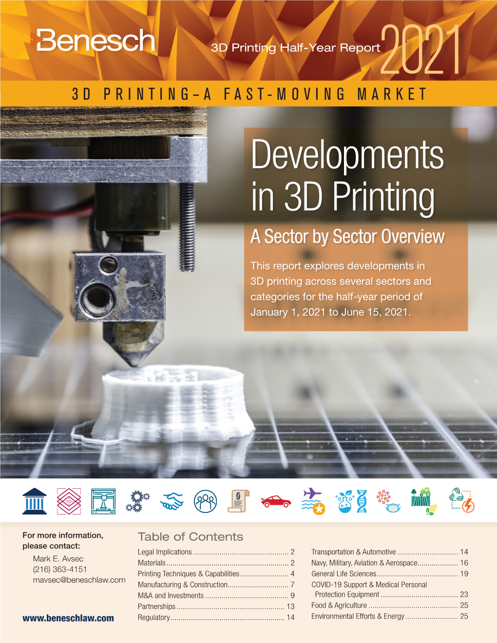 3D Printing Half-Year Report2021 3D PRINTING–A FAST-MOVING MARKET Developments in 3D Printing a Sector by Sector Overview