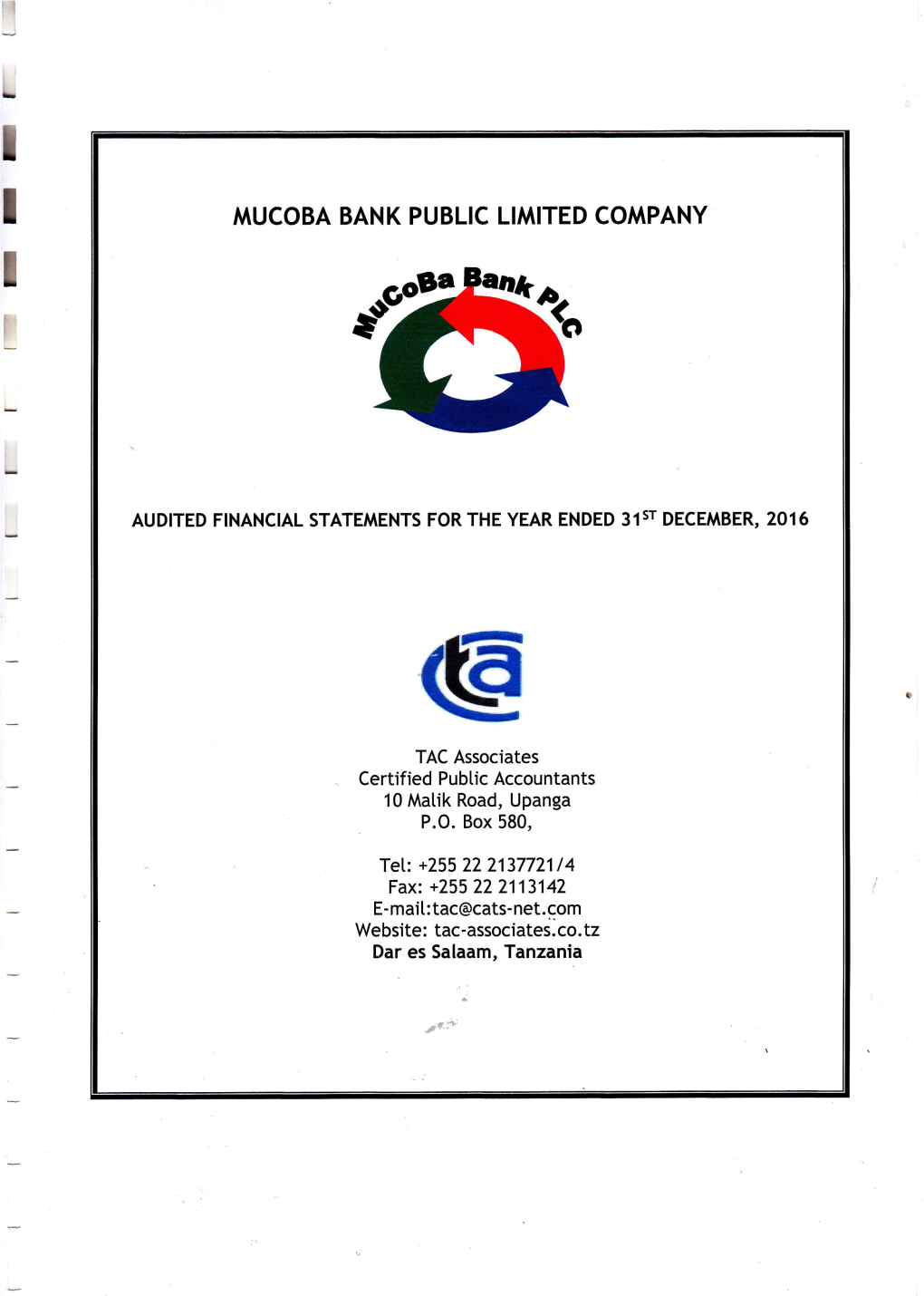 Mucoba Bank Public Limited Company I