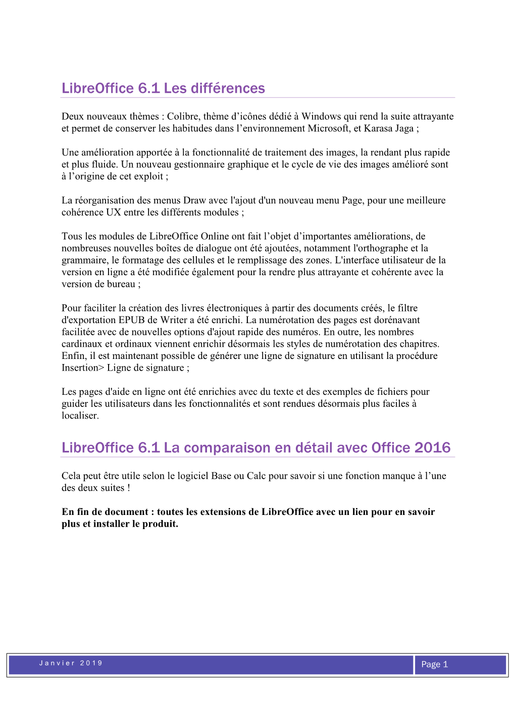 Libreoffice Office 365 Les Différences