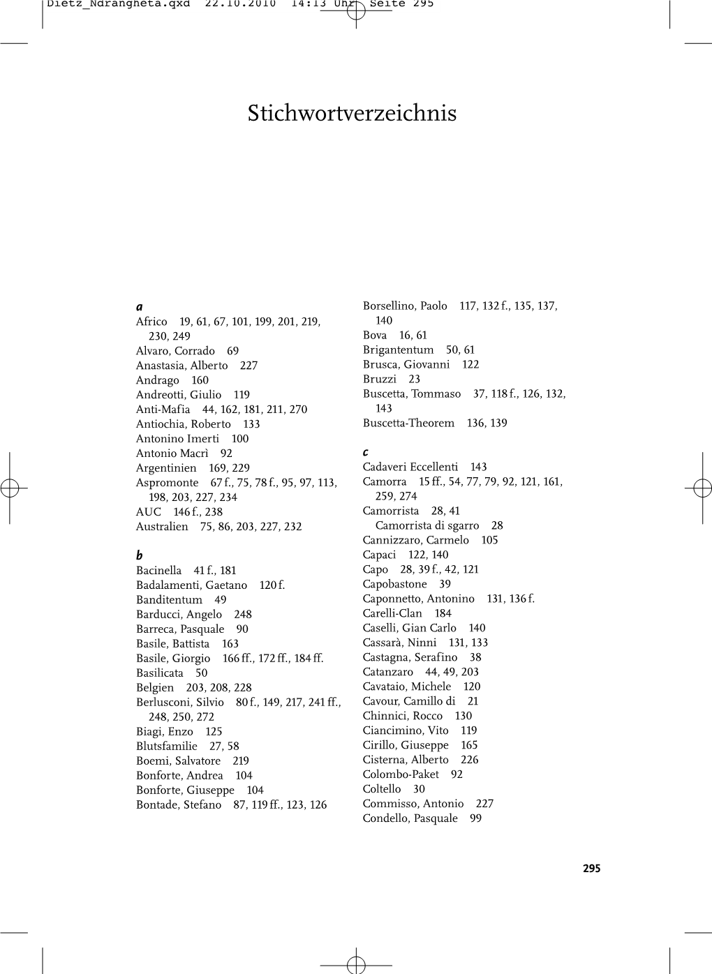 Stichwortverzeichnis