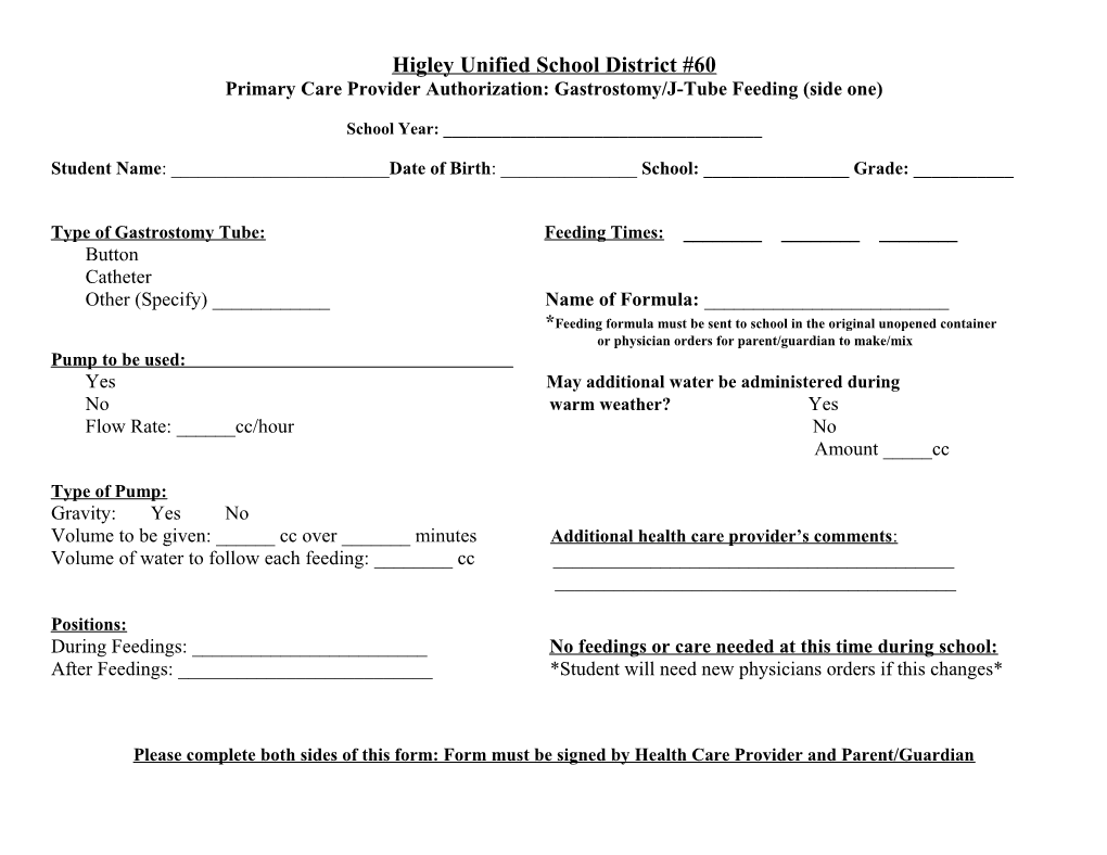 Higley Unified School District #60