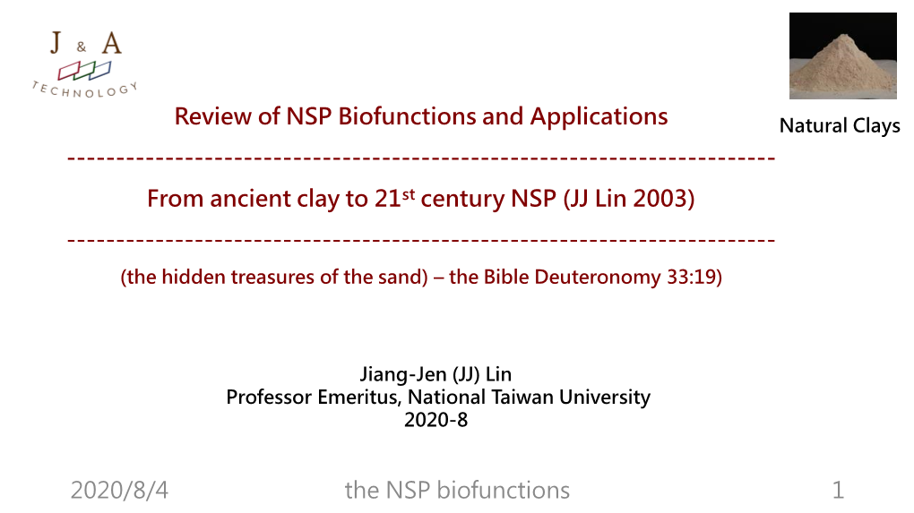 Review of NSP Biofunctions and Applications
