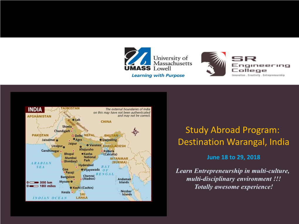 Study Abroad Program: Destination Warangal, India