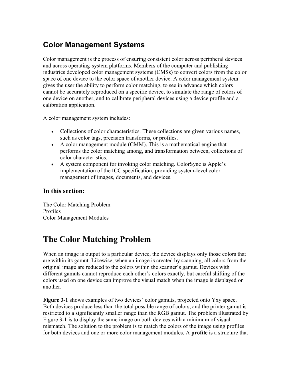 Color Management Systems