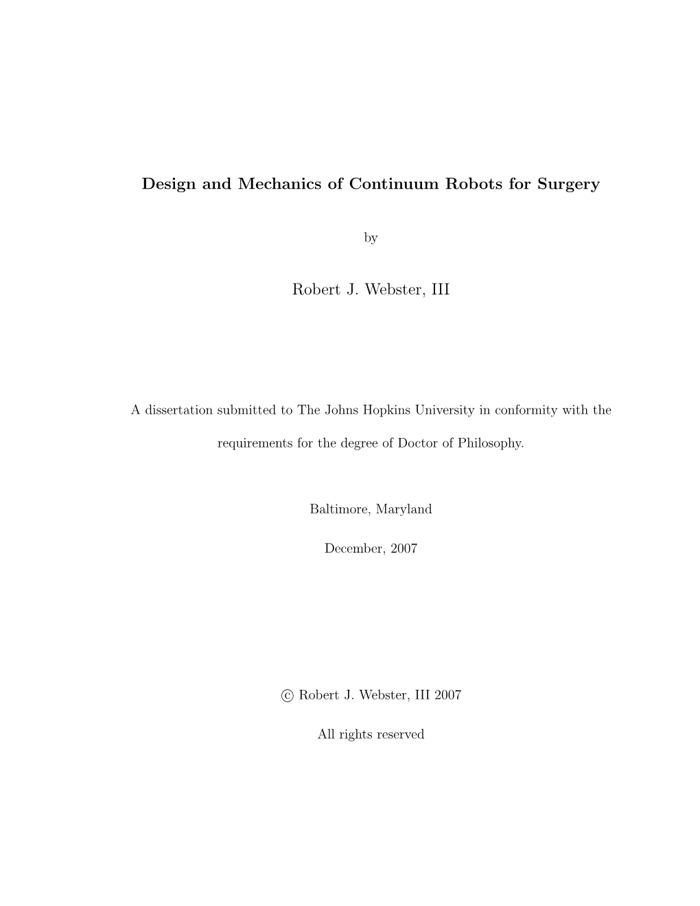 Design and Mechanics of Continuum Robots for Surgery