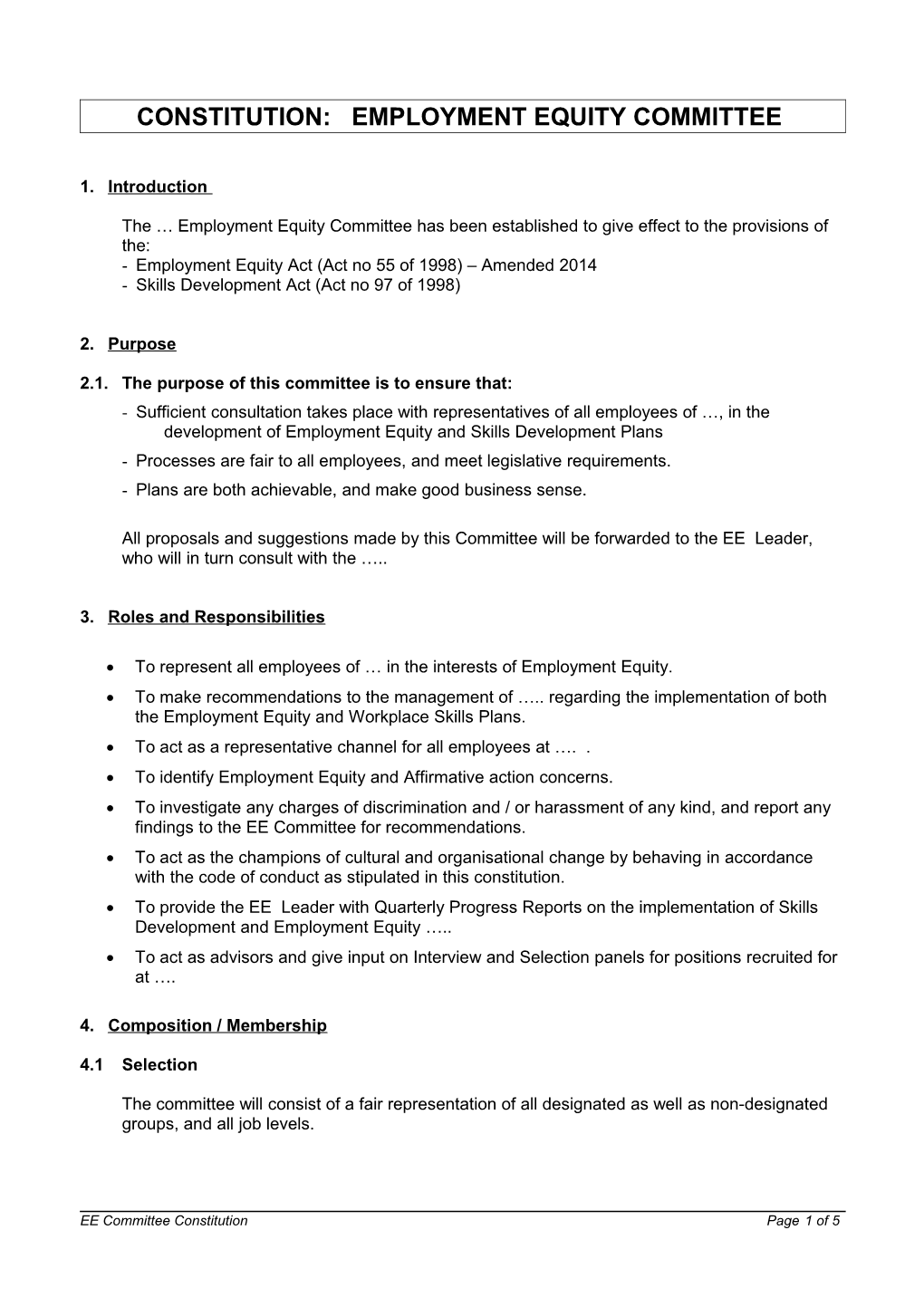 Session 3 : Constitution Setting Exercise