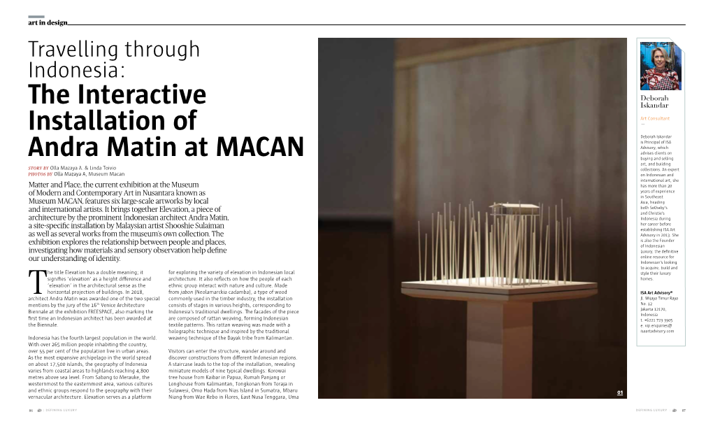 The Interactive Installation of Andra Matin at MACAN