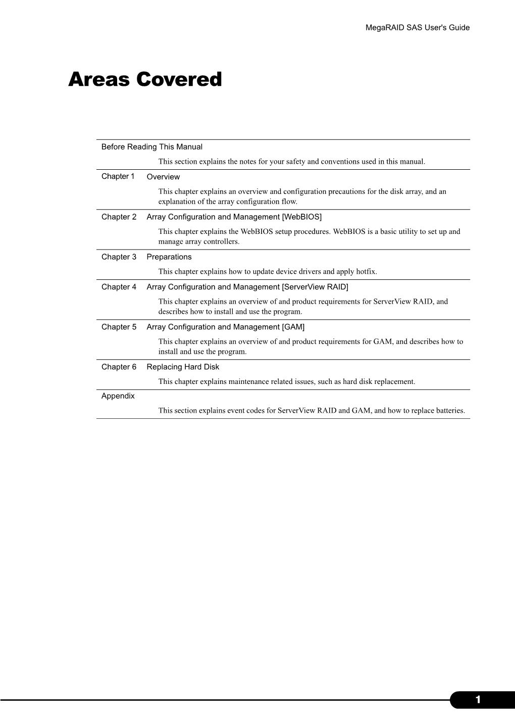 Megaraid SAS User's Guide