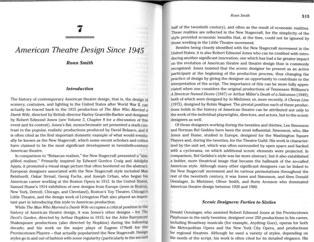 American Theatre Design Since 1945