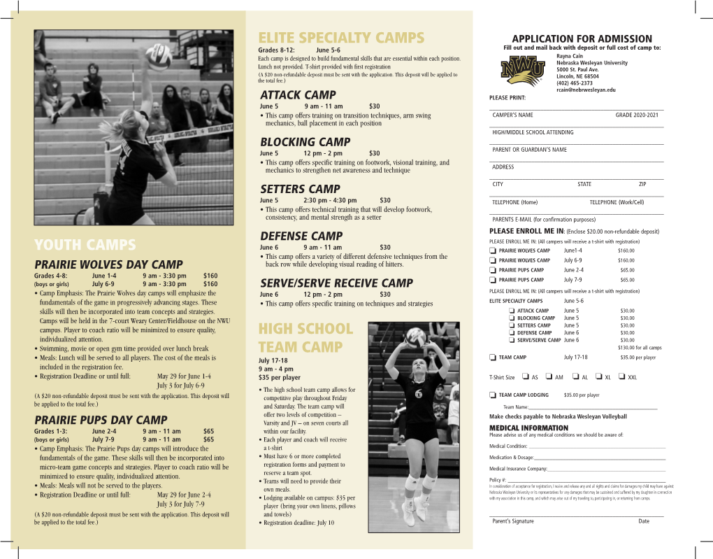 Elite Specialty Camps High School Team Camp Youth Camps