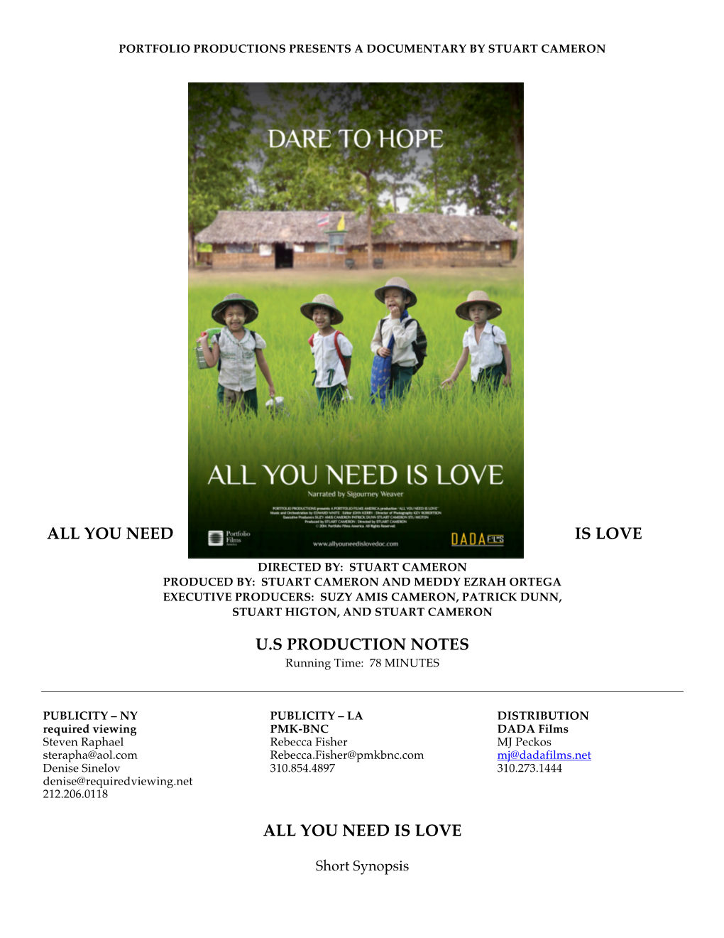 You Need Is Love Us Production
