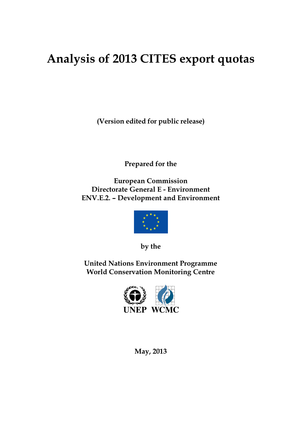 Analysis of 2007 CITES Export Quotas