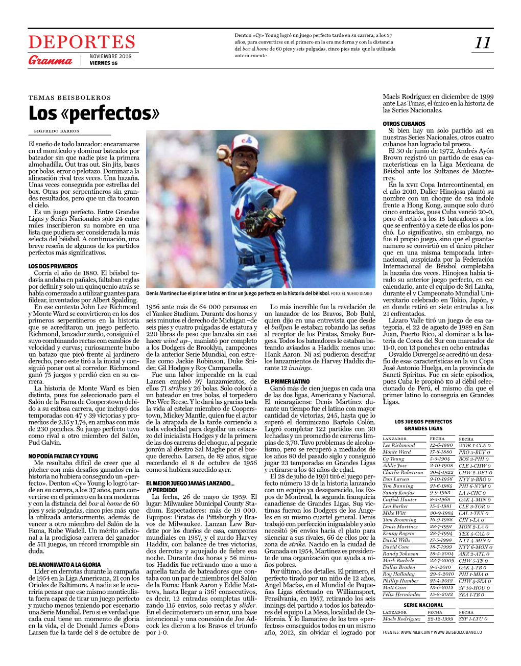 Los «Perfectos» Las Series Nacionales