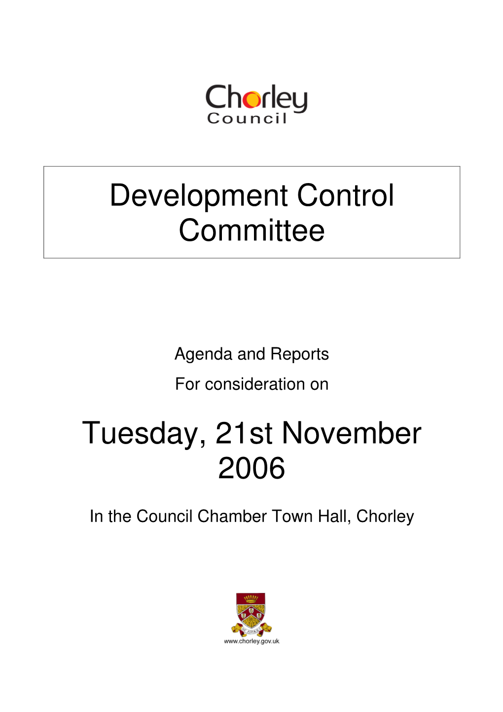 Development Control Committee Tuesday, 21St November 2006