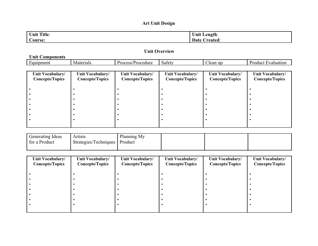 Science Unit Plan s1