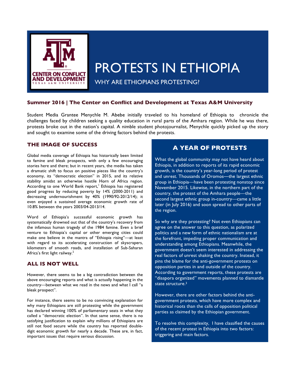 Protests in Ethiopia Why Are Ethiopians Protesting?