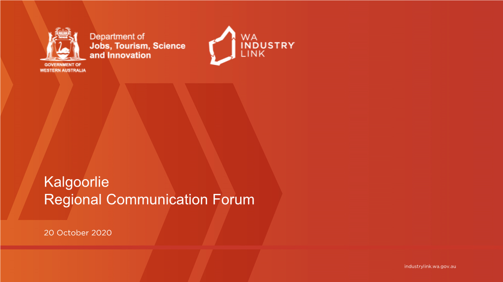 Kalgoorlie Regional Communication Forum