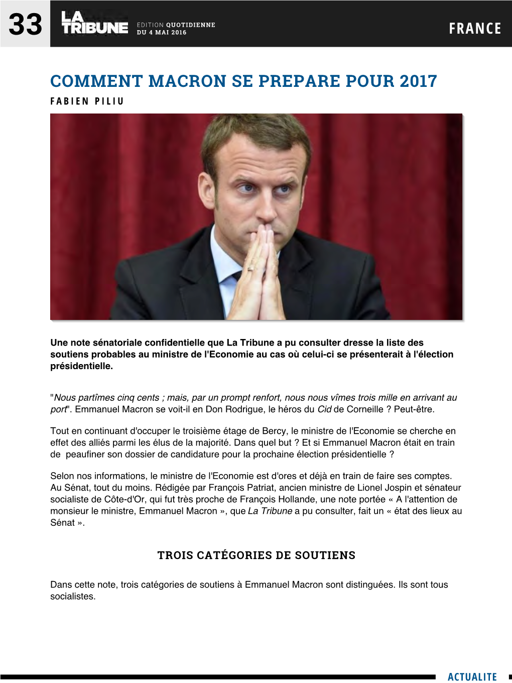 Comment Macron Se Prepare Pour 2017 Fabien Piliu
