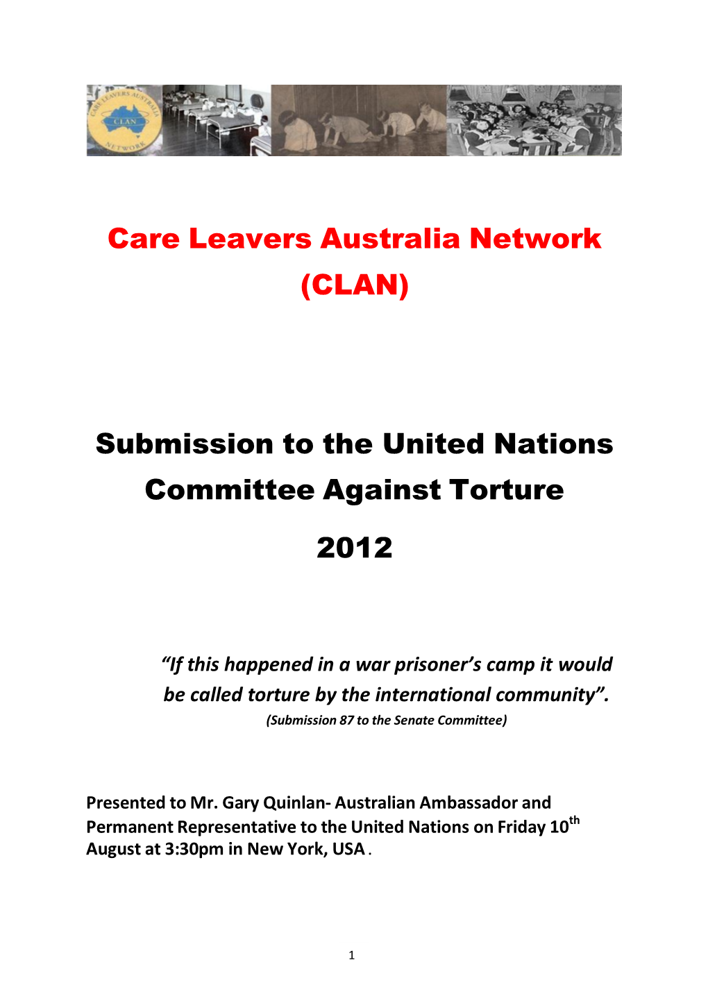 Care Leavers Australia Network (CLAN)