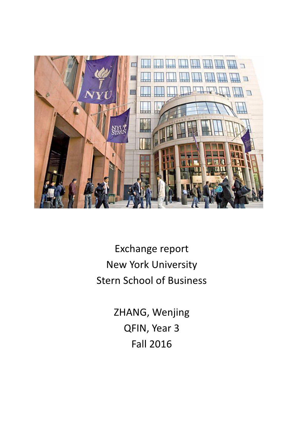 Exchange Report New York University Stern School of Business