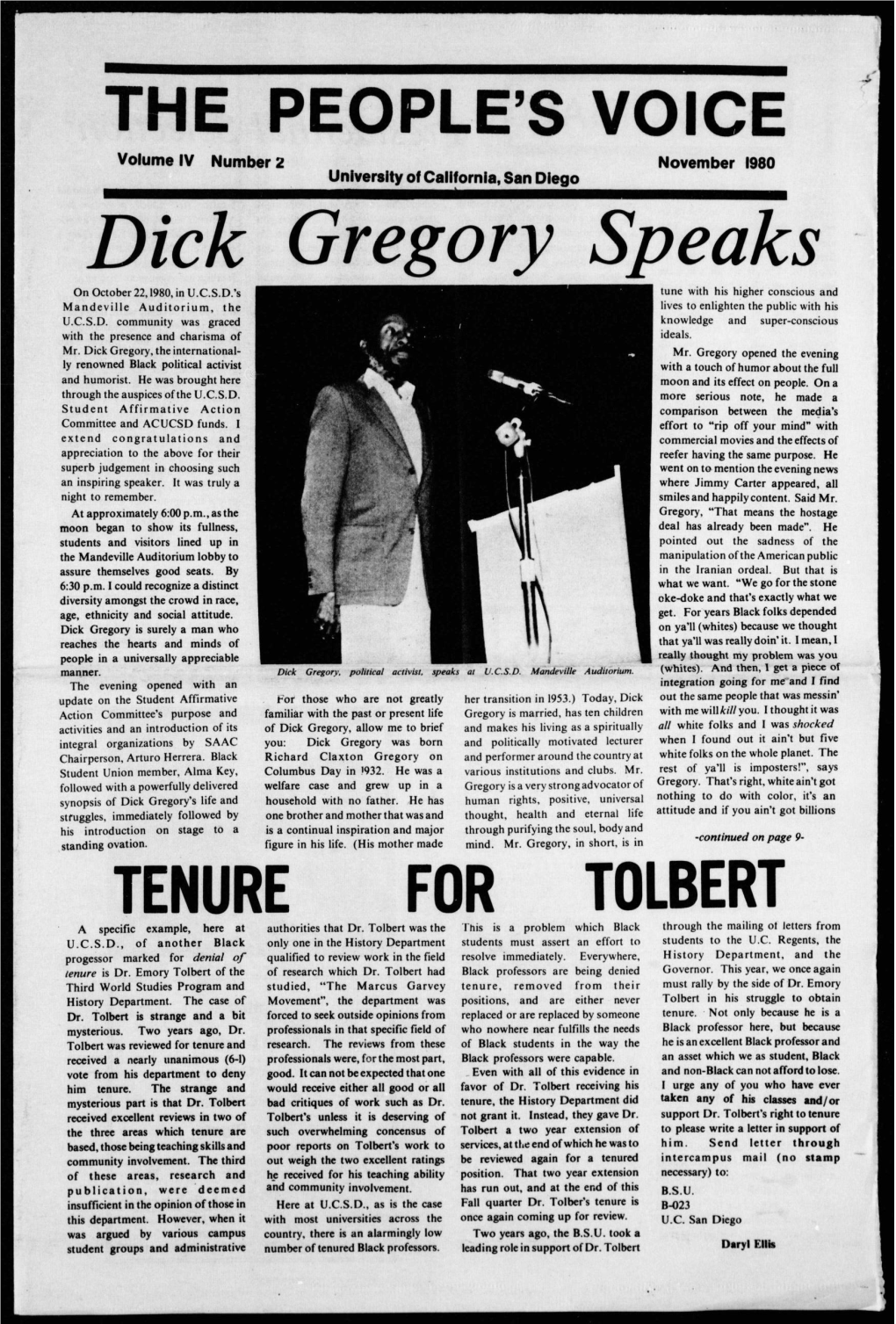 Dick Gregory Speaks